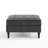 Upholstered Gray Square Tufted Corduroy Flip-Tray Top Storage Ottoman, Single Ottoman Modular Part For Sectional Sofa-1061832497