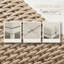 Ensemble de canapé de patio 6 pièces, modulaire d'extérieur demi-lune avec 2 tables basses, beige-129200458