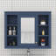 Armoire à pharmacie murale avec miroir, 6 tablettes ouvertes-1082555937