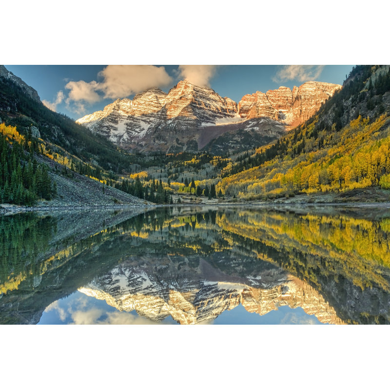 Maroon Bells en automne, H 8 po x l 12 po