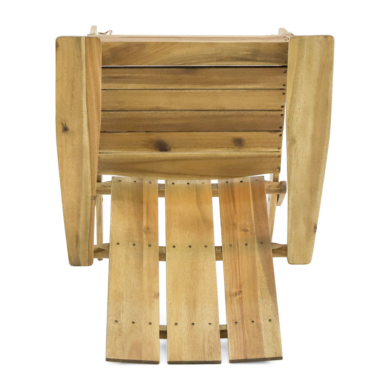 Fauteuil pliable en bois pour terrasse de 29,74 po Profond, 36,2 hauteur, couleur naturelle, chaise pliante, matériau en bois, largeur de piscine 32,5, type, couleur