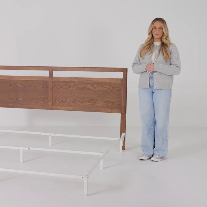 Ayveon Queen Natural Wood Adjustable Headboard
