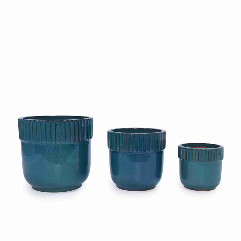 Pot de fleurs en céramique de haute qualité, Bleu antique