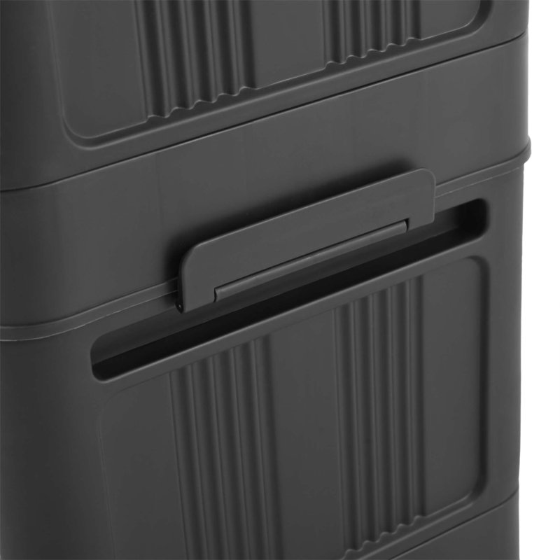 20 Inch Wide Folding Storage Cabinet with 5 Tiers, Magnetic Doors, and Wheels for Easy Mobility and Space Efficiency