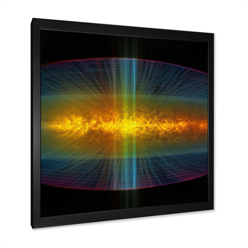 "Image spectrale de la lumière du soleil", reproduction sur toile, Cadre simple noir, H 16 po x l 16 po x P 1 po