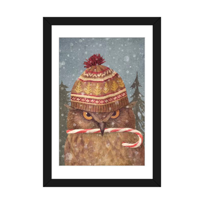 «Christmas Owl», impression sur toile tendue
