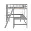 Lit mezzanine en bois avec échelle en L et 2 bureaux intégrés en L-997362332