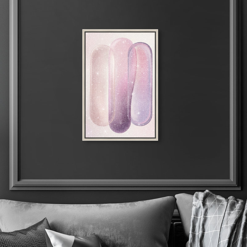 Berry Layers Print by Oliver Gal, 25"H x 17"W, Silver Floater Frame
