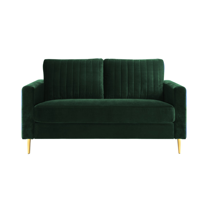 Manistee 2 Seater Velvet Sofa, Green