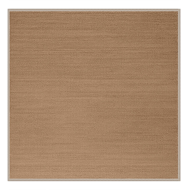 Machine Washable Solid Brown Area Rug, Square 8'