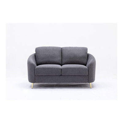 Causeuse en lin gris yuina
