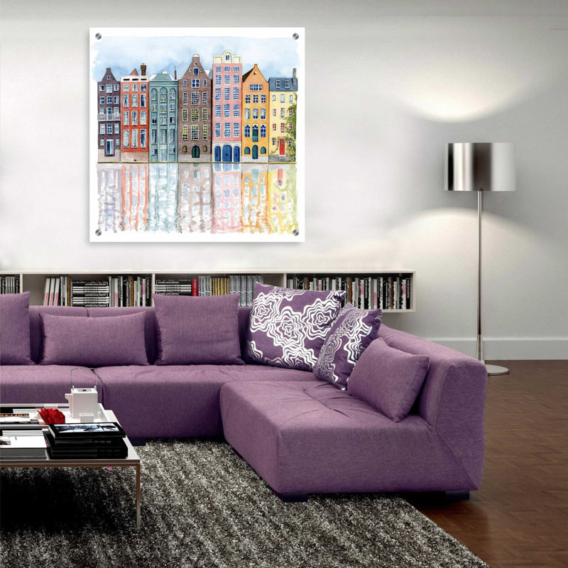«Voisinage I» par Grace Popp, verre mural en acrylique, H 36 po x l 36 po x P 0,2 po