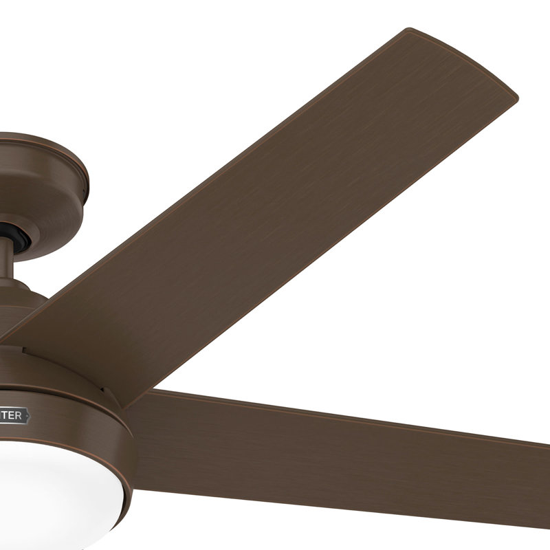 Kennicott 52" 6 - Blade Modern Outdoor / Indoor Ceiling Fan with Wall Control, Matte Bronze