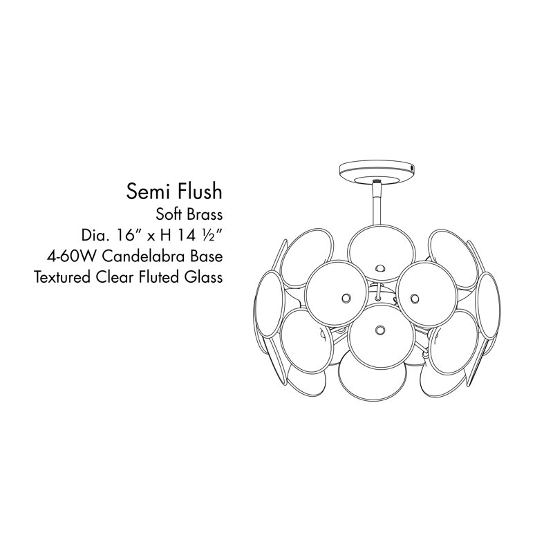 Winter 4 - Light Semi Flush Mount