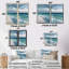 «Coastal Waves» dans des tons bleus et blancs - art mural côtier, impression sur toile 2 pièces-807754188-807754288-807754290