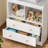 Changing Table With Pad, Modern Changing Station With 2 Drawers and 2 Open Compartments-846575877