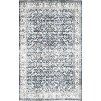 Whitley Symphony Blue Machine Washable Soft Touch Area Rug