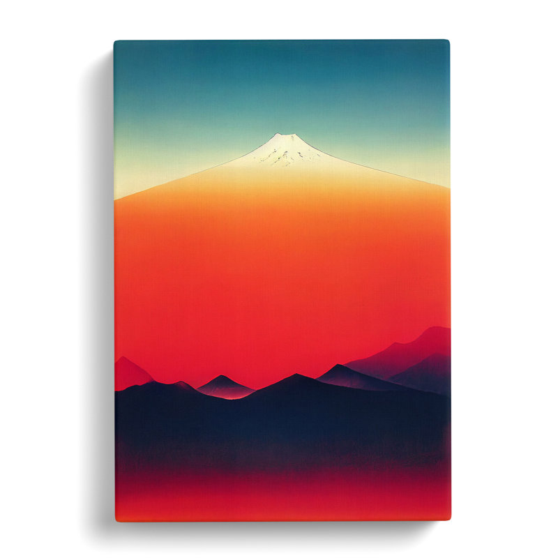 Kenedy Japanese Mountain Peak - Wrapped Canvas Print, 60cm H x 40cm W x 3cm D