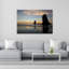 Silhouettes Of Rock Formations At Sunset At Cannon Beach Oregon USA by Dan Merkel - Wrapped Canvas Print-696391676