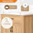 30 Inch Bathroom Vanity with Resin Sink Solid Wood Frame Adjustable Shelf and Natural Wood Grain