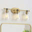 Éclairage pour meuble-lavabo moderne Alysa avec abat-jour en verre bullé-1155778231-1155778224