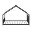 Lit simple avec lumières et fabrication en métal - sans sommier (métal noir,-102837238