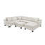 Canapé modulaire Canapé modulaire rembourré en chenille de 111,8 po avec repose-pieds de rangement mobile pour le salon-939831737