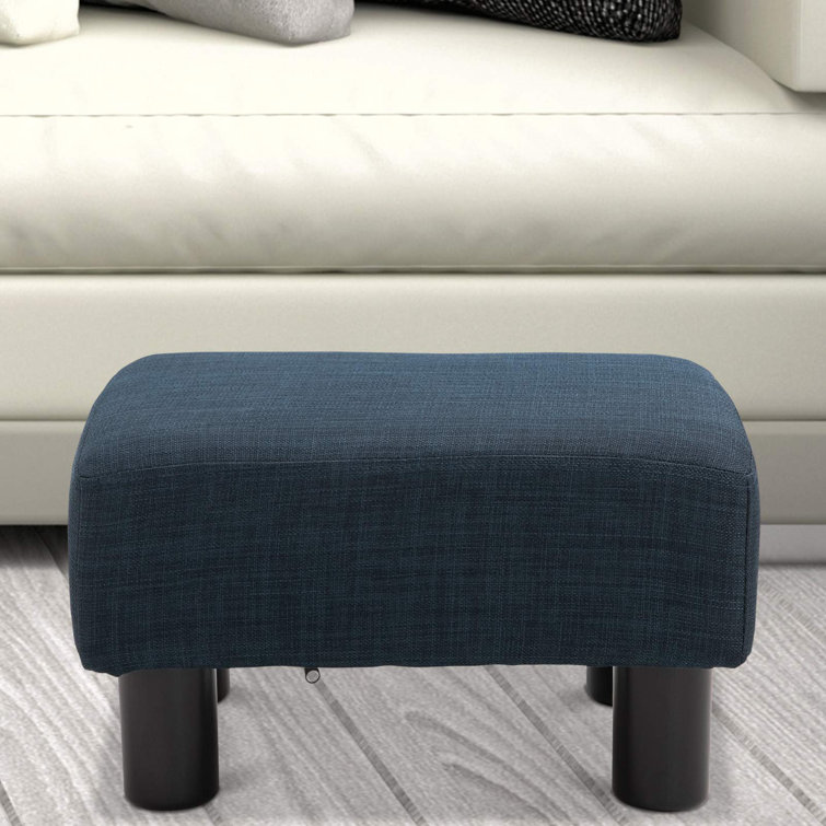 Joveco Small Foot Stool Ottoman,Fabric Footrest with Wood Legs