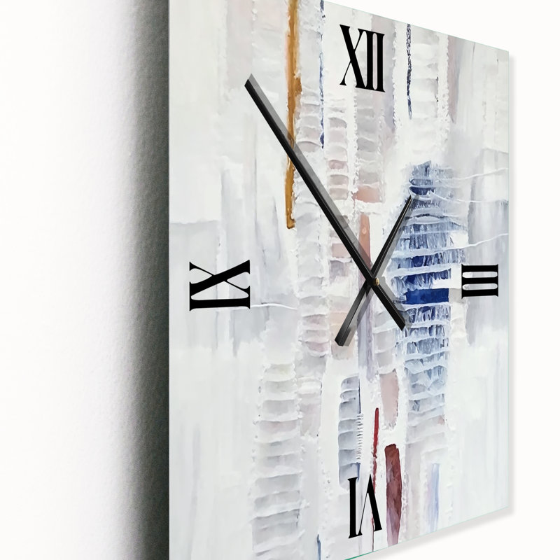 Peaceful Af après-midi, peinture abstraite minimale - Peinture abstraite horloge murale, Grand