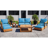 Chatsworth Outdoor 7 - Piece Teak Conversation Set