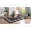 Tapis noir / beige tissé à plat à la main Balduin-245441882