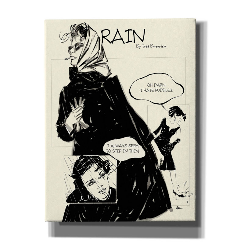 "45 Rain" par TM Borenstein, H 16 po x l 12 po x P 0,75 po