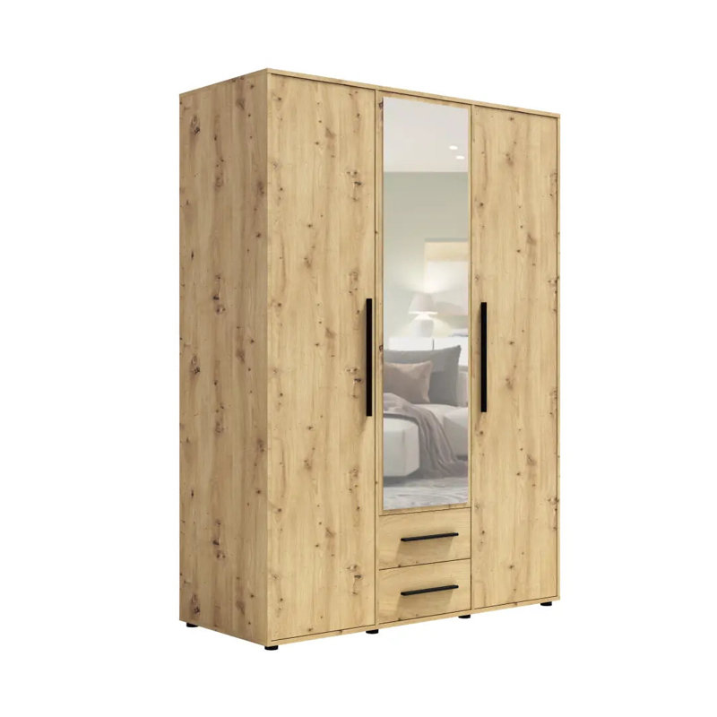 Sunde Manufactured Wood Wardrobe, Oak