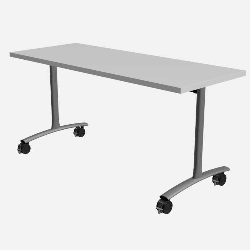 Table de formation Gard Ultra Flip avec roulettes, Blanc de designer, H 29 po x l 60 po x P 24 po