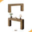 Table d'entrée en bois, console rustique, canapé
