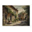 Méditerranée Village Street VI - impression de paysage de chalet sur bois de pin naturel-795502107