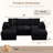 107" Cloud Modular Sectional Sofa, 5-Piece U Shaped Corner Couch with Hidden Storage and 2 Ottomans, Modern Minimalist Corduroy Upholstered Boneless Sofa for Living Room, Extra Deep Seat, Easy Assembly Required-295374928
