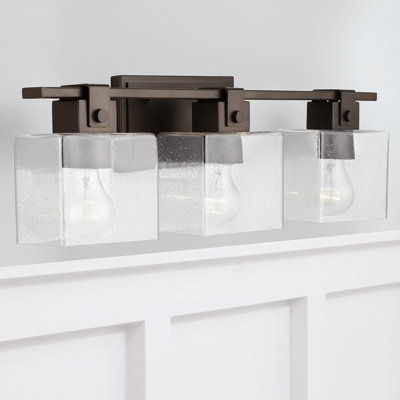 Éclairage pour meuble-lavabo indépendant en bronze huilé à intensité variable