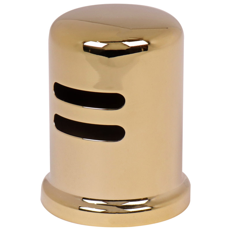1-3/4" x 2-3/4" Solid Brass Air Gap Cap Only, Skirted, Polished Brass