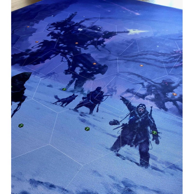 Tapis de jeu Stonemaier Games Expeditions | 35,4 po x 35,4 po | avec bords à double couture