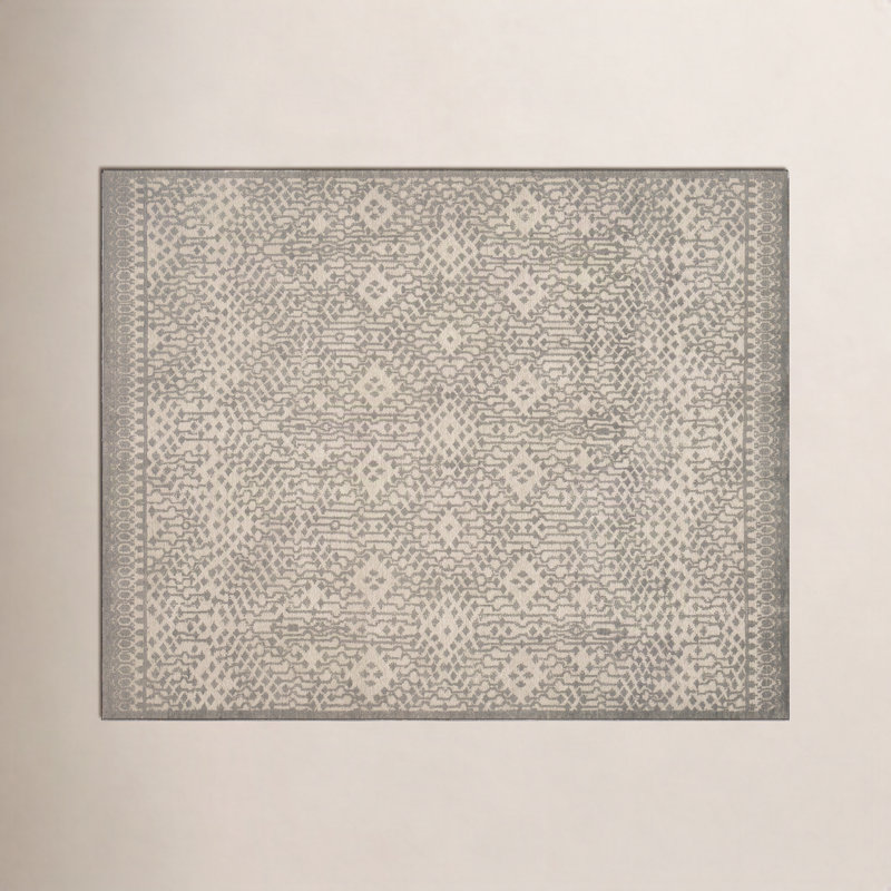 Hansel Wool Geometric Indoor Rug, Rectangle 7'9" x 9'9"