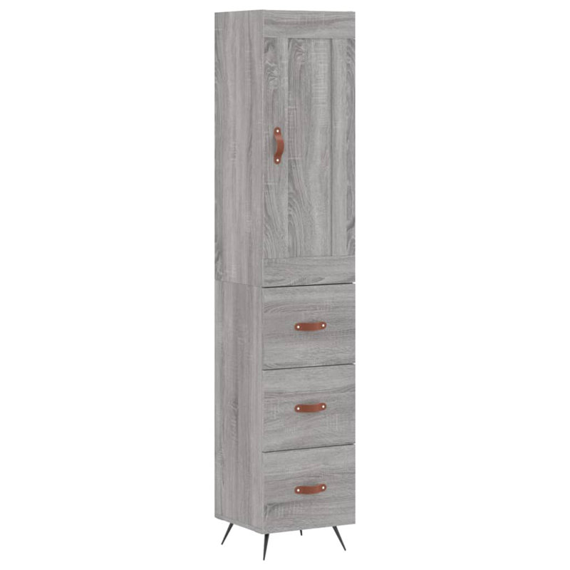 34.5cm Sideboard, Grey Sonoma