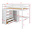 Lit mezzanine avec garde-robe intégré, bureau, tablettes de rangement et tiroirs-23809356