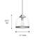 Luminaire suspendu cylindrique à 1 lumière-105784847