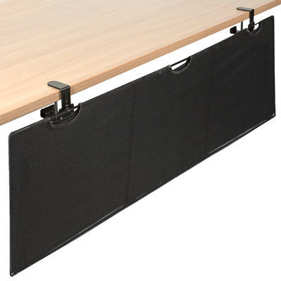 Organisateur de bureau de gestion des câbles 60 po Black Clamp-on