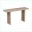 U_STYLE Table basse en placage de chêne de forme unique pour vestibule / salon, polyvalente & amp; Facile à assembler