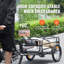 Remorque porte-vélos en acier noir pliable, capacité de 72,5 kg (160 lb), modèle pliable