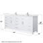 Beckett 84" Freestanding Double Bathroom Vanity with Quartz Top-582092714-582092716-582092717