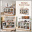 Organisateur de rangement à 8 cubes, bibliothèque cubique en bois à deux niveaux à 2 niveaux avec moulures décoratives, étagère à casiers ouverts, console basse pour salon, chambre à coucher, bureau