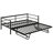 Metal Daybed With LED And Adjustable Trundle-416907096